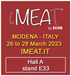 Meet us at IMEAT 26 to 28 March 2023 Modena Italy