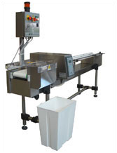 Controllo gelati e surgelati. Metaldetector industriale TUNN-AL tipo small per controlli su gelati